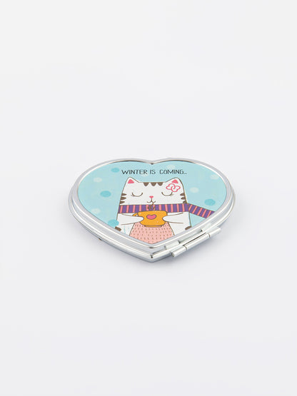Heart Shape Compact Mirror