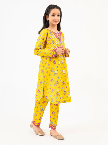2 Piece Cambric Suit-Embroidered