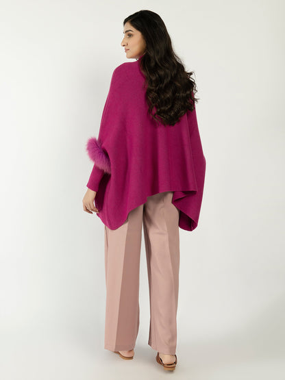 Faux Fur Batwing Sweater