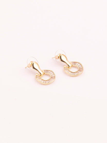 Crystal Embellished Drop Earrings
