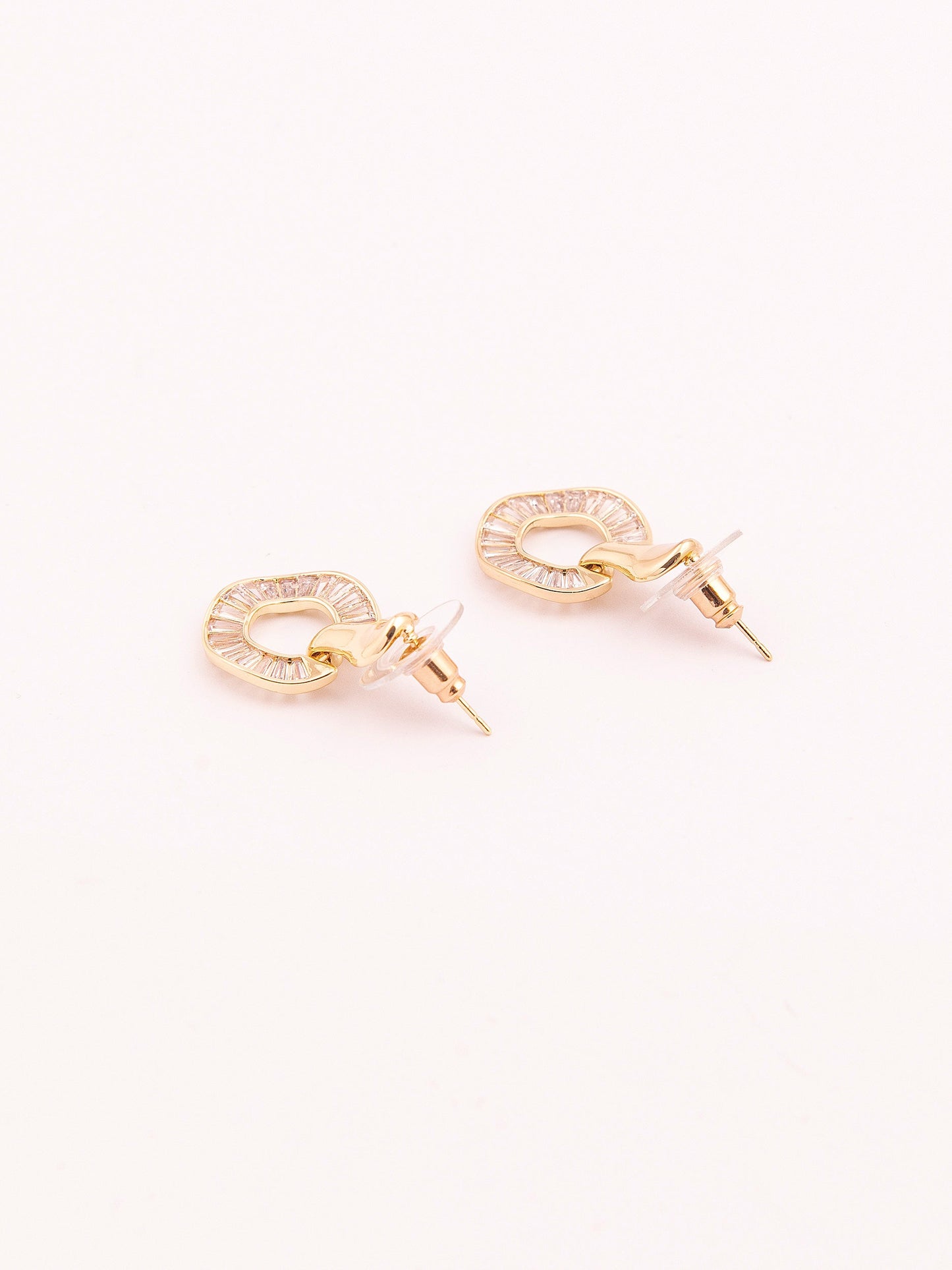 Crystal Embellished Drop Earrings