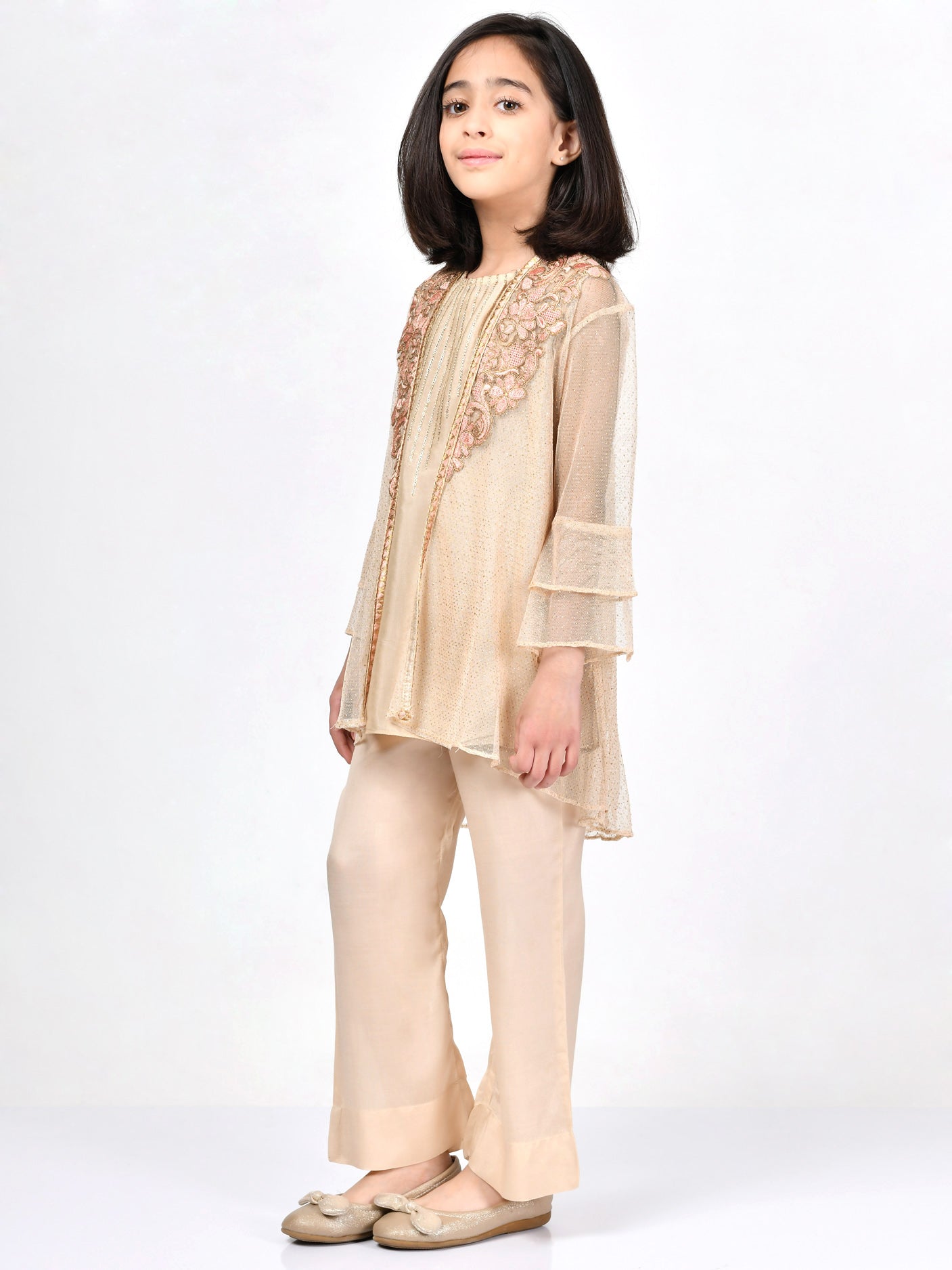 Embroidered Net Dress