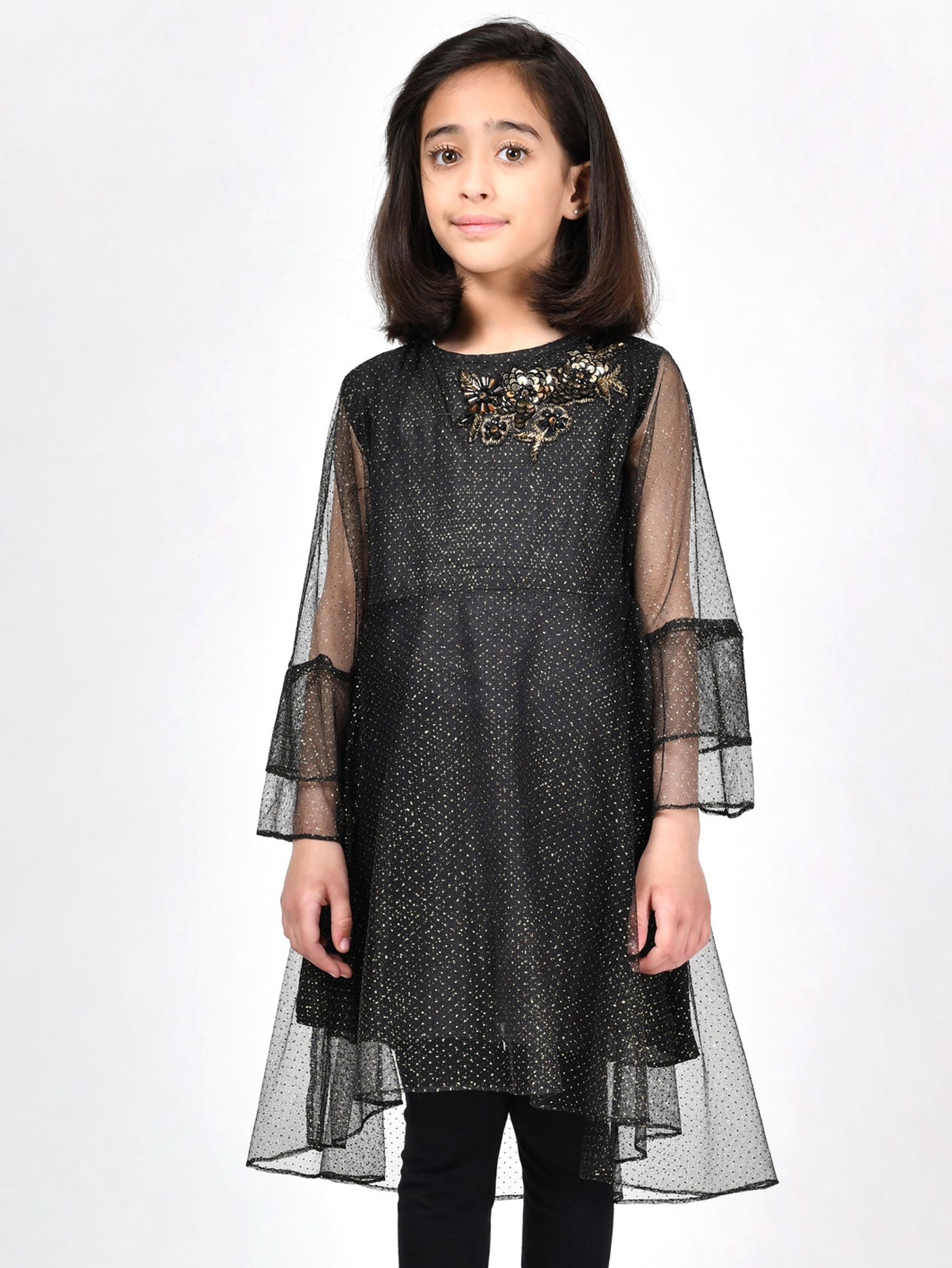 Embellished Net Dress