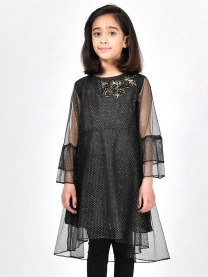 Embellished Net Dress