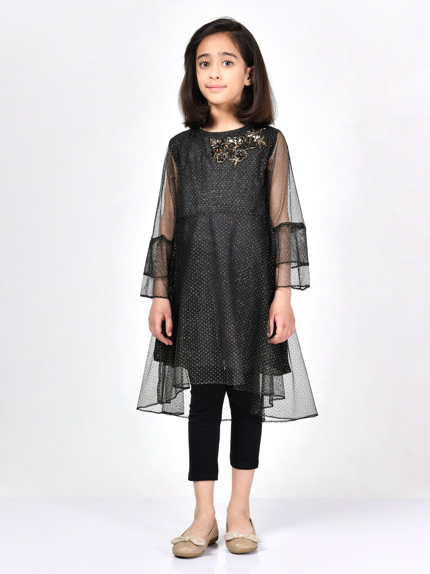 Embellished Net Dress