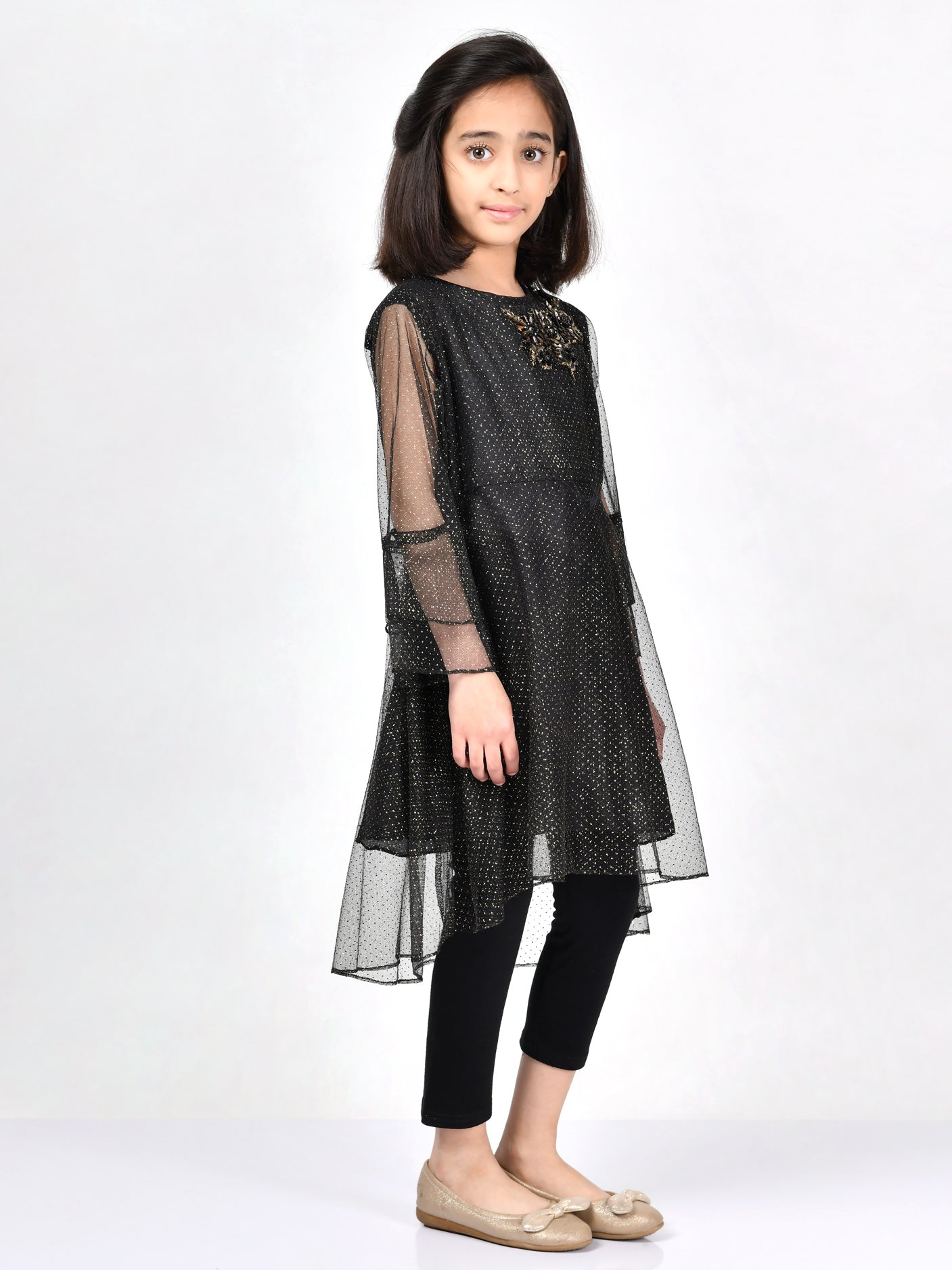 Embellished Net Dress