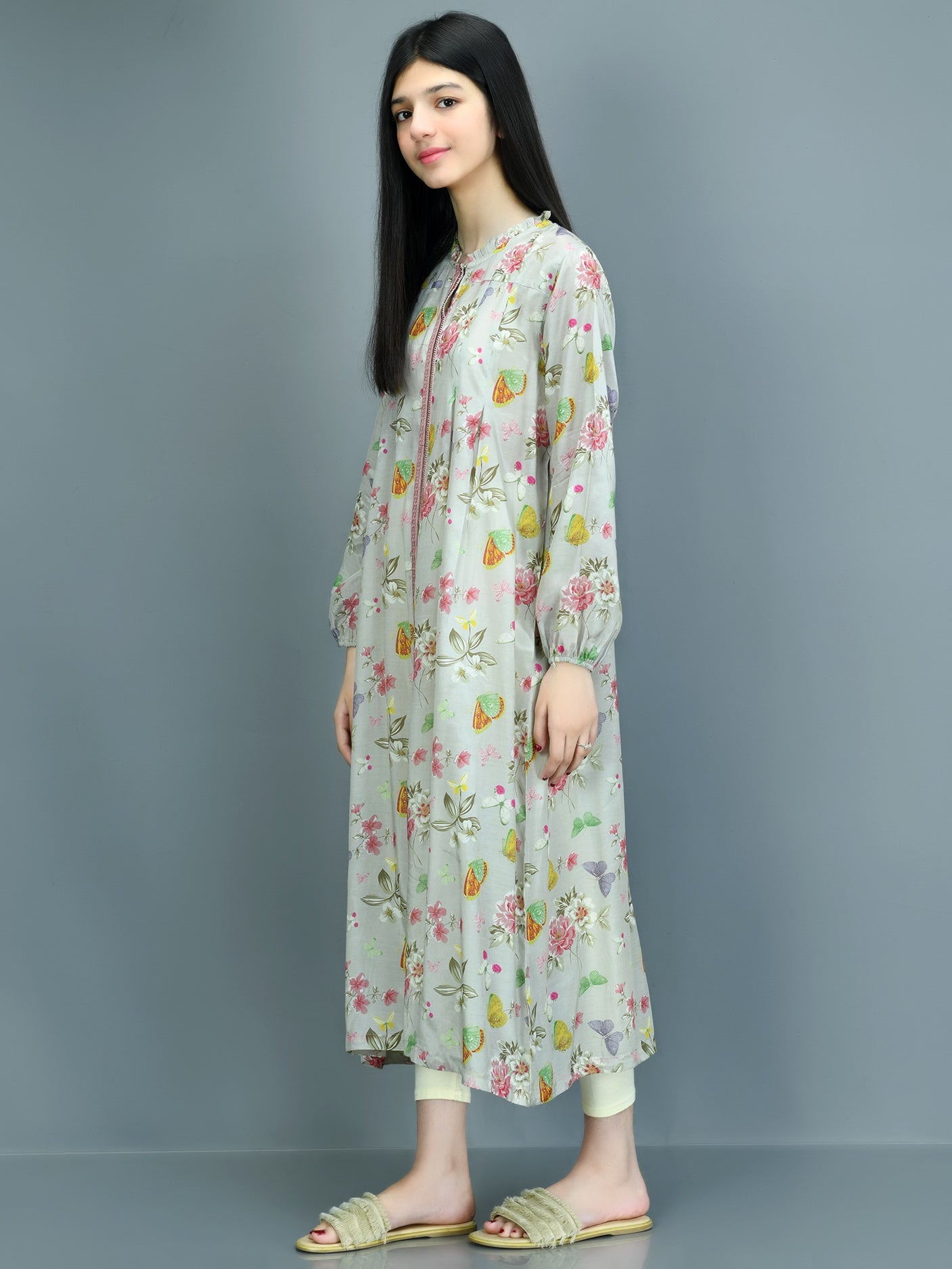 Embroidered Thai Silk Dress