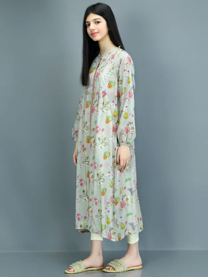 Embroidered Thai Silk Dress