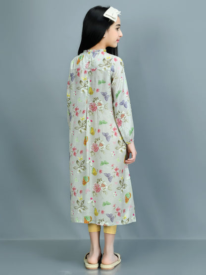 Embroidered Thai Silk Dress