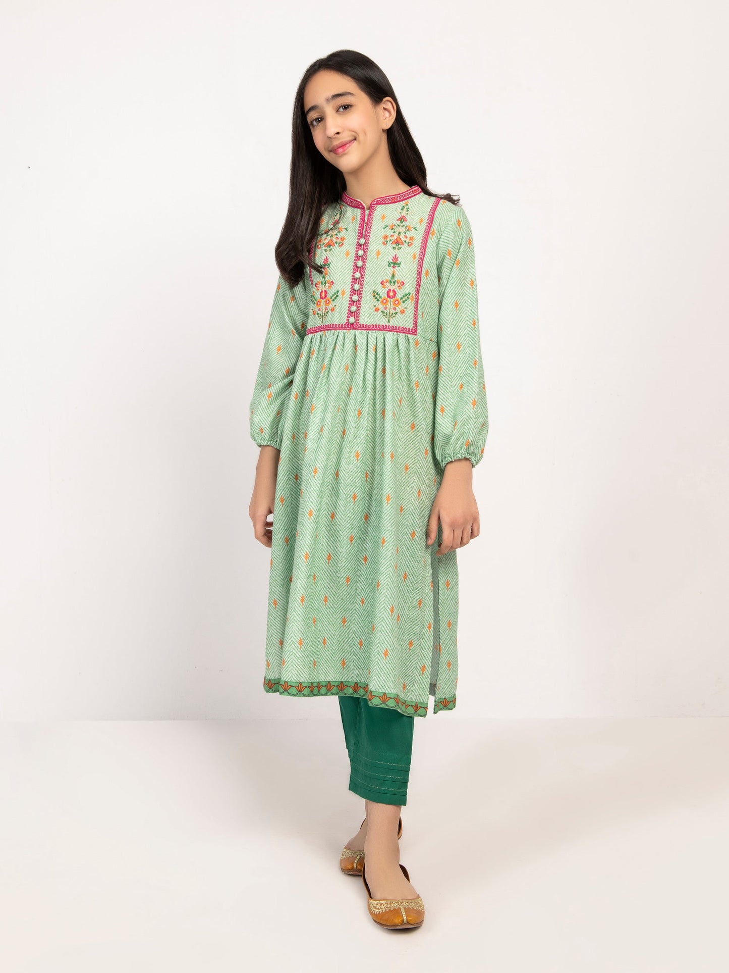 Embroidered Khaddar Frock