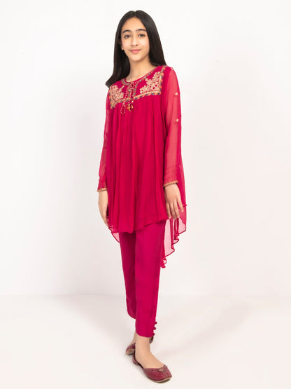 Embroidered Chiffon Suit