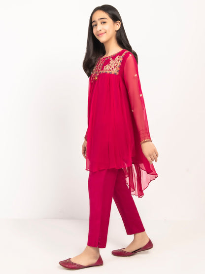 Embroidered Chiffon Suit
