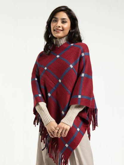 Classic Check Poncho