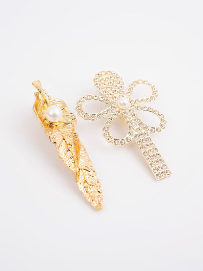 Rhinestone Embellished Hair Clips