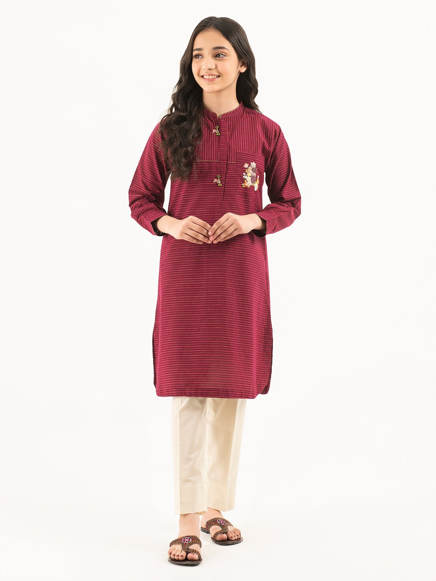 Yarn Dyed Shirt-Embellished (Pret)