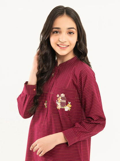 Yarn Dyed Shirt-Embellished (Pret)