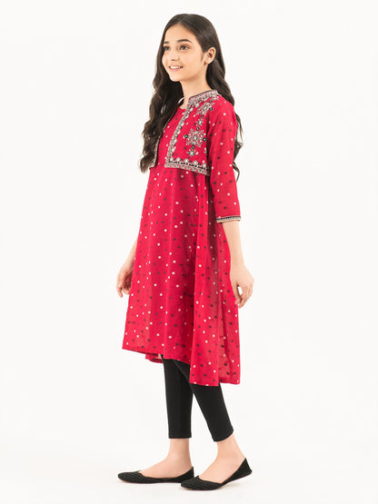 2 Piece Jacquard Suit-Embroidered (Pret)