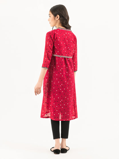 2 Piece Jacquard Suit-Embroidered (Pret)