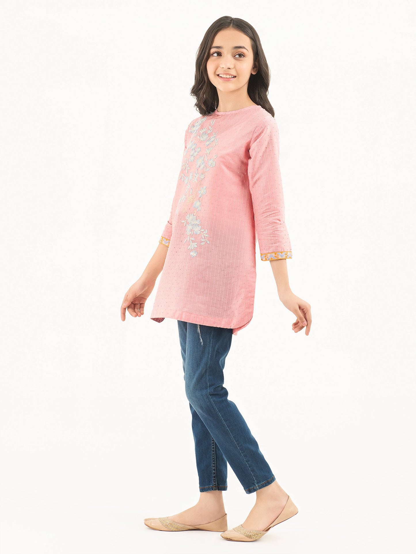 Texture Lawn Shirt-Embroidered (Pret)