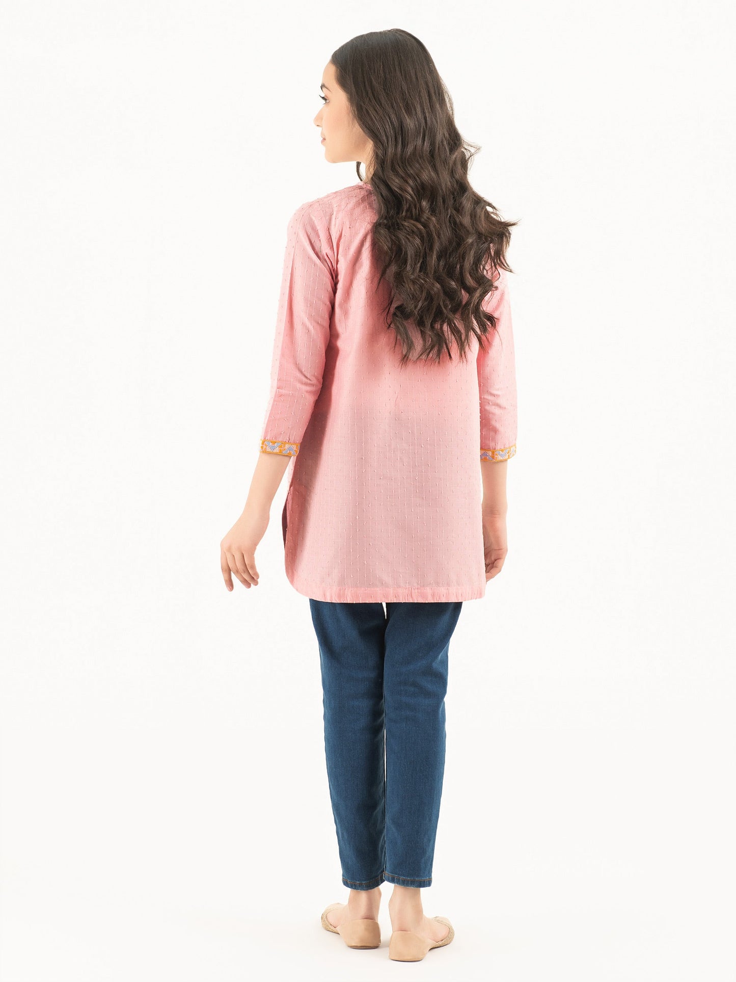 Texture Lawn Shirt-Embroidered (Pret)