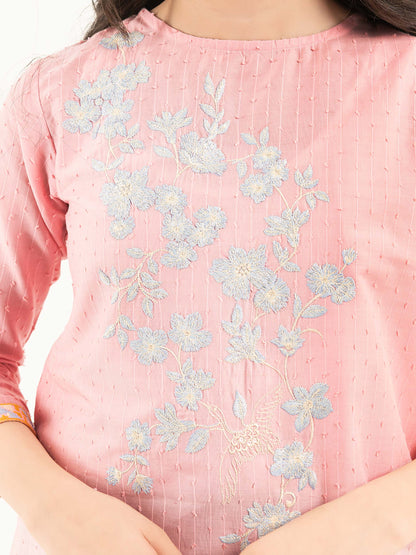 Texture Lawn Shirt-Embroidered (Pret)
