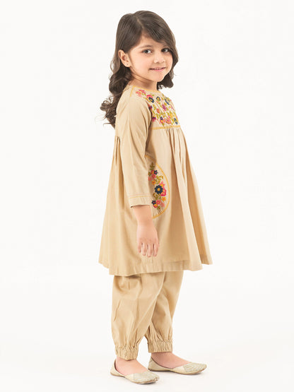 2 Piece Cambric Suit-Embroidered (Pret)