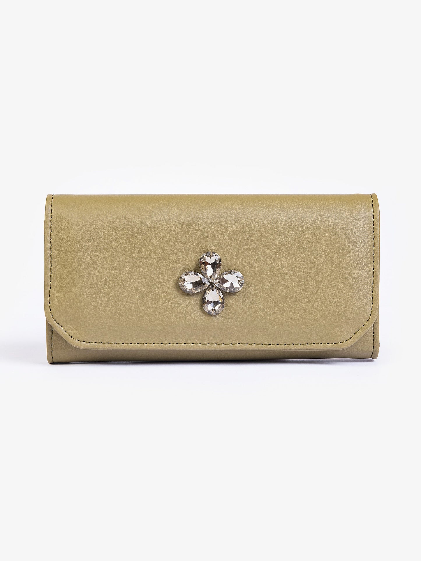 Stone Embellished Wallet