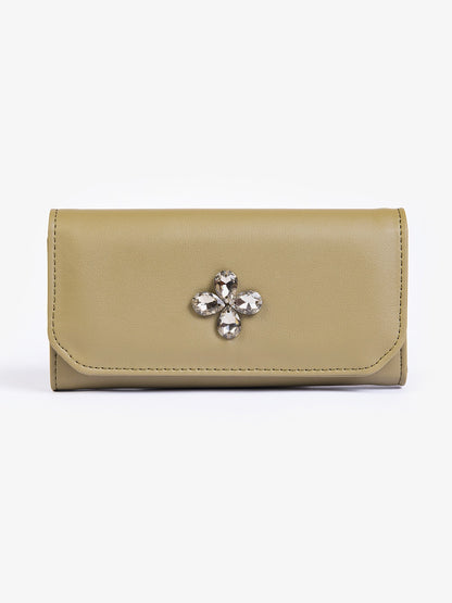 Stone Embellished Wallet