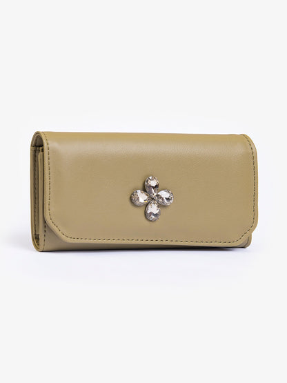 Stone Embellished Wallet