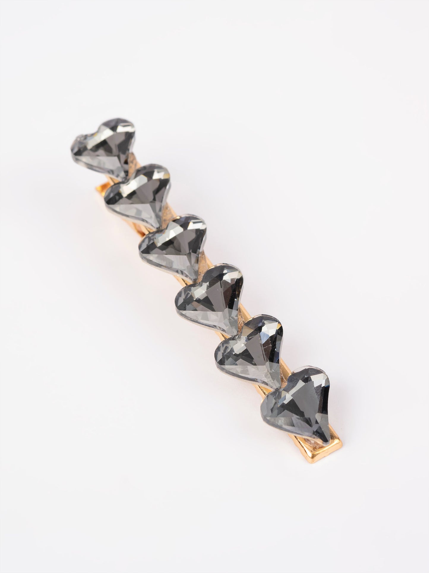 Beaded Heart Hair Clips