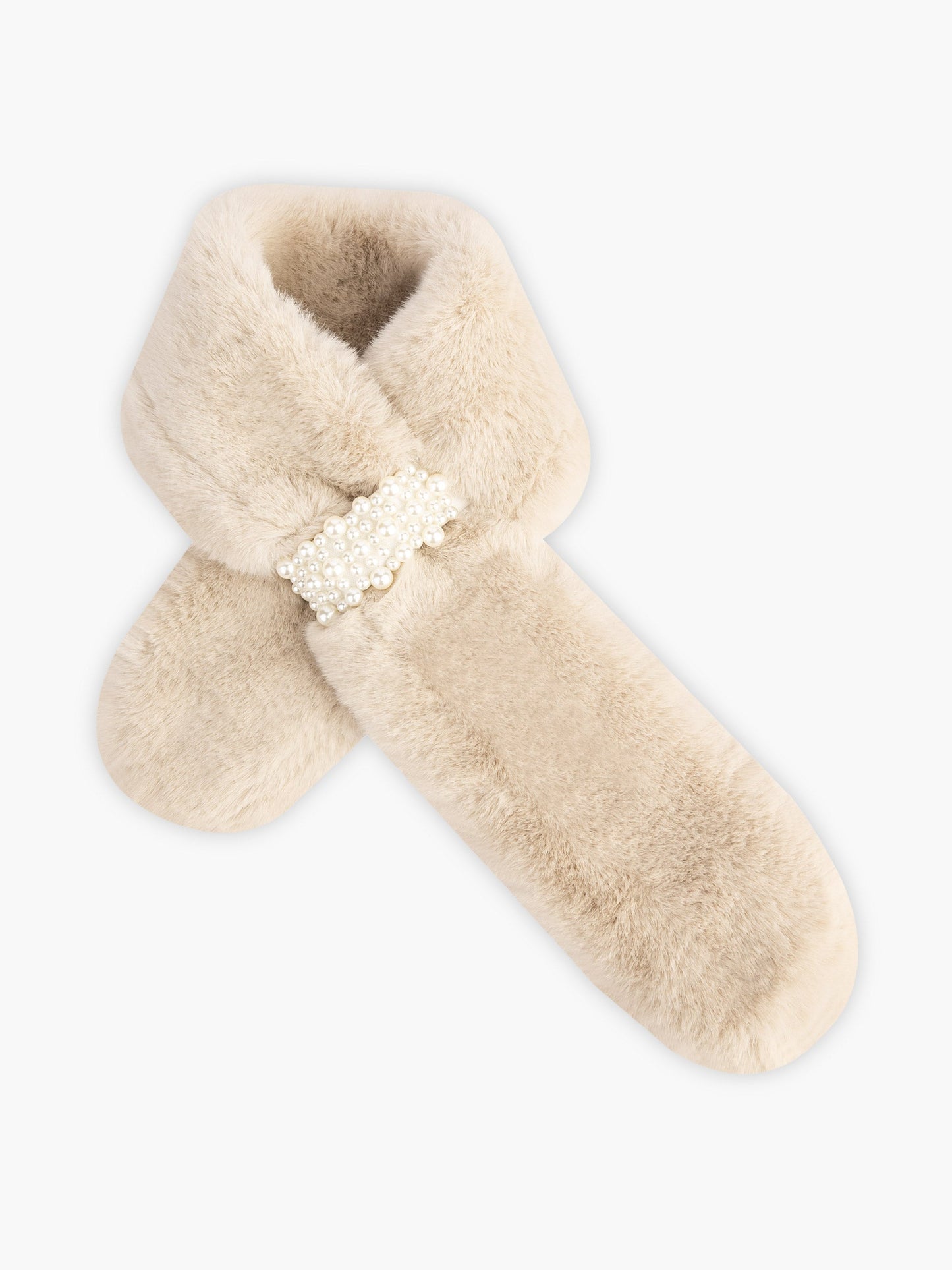 Embellished Fur Muffler