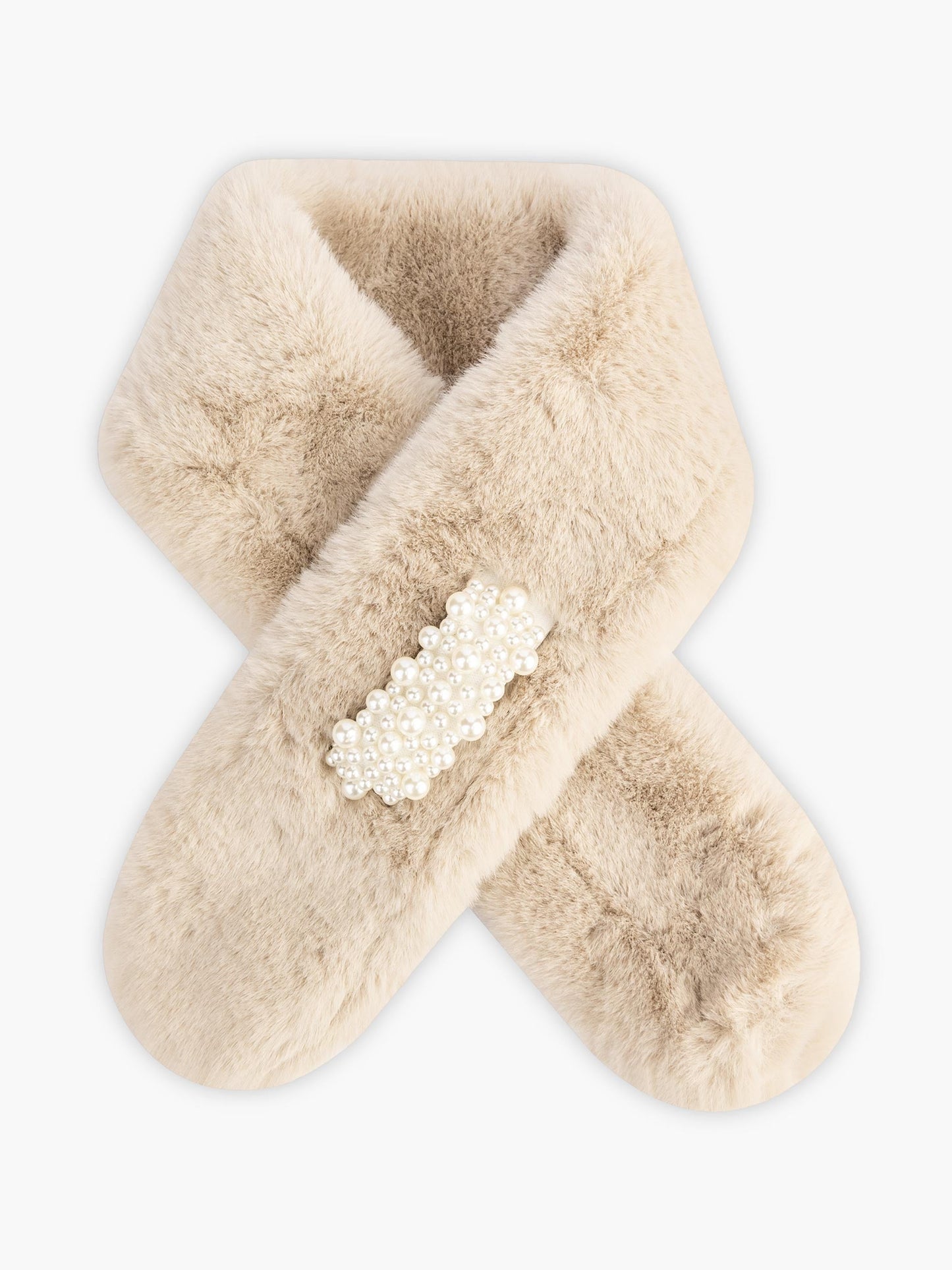 Embellished Fur Muffler