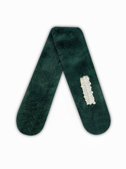 Embellished Fur Muffler