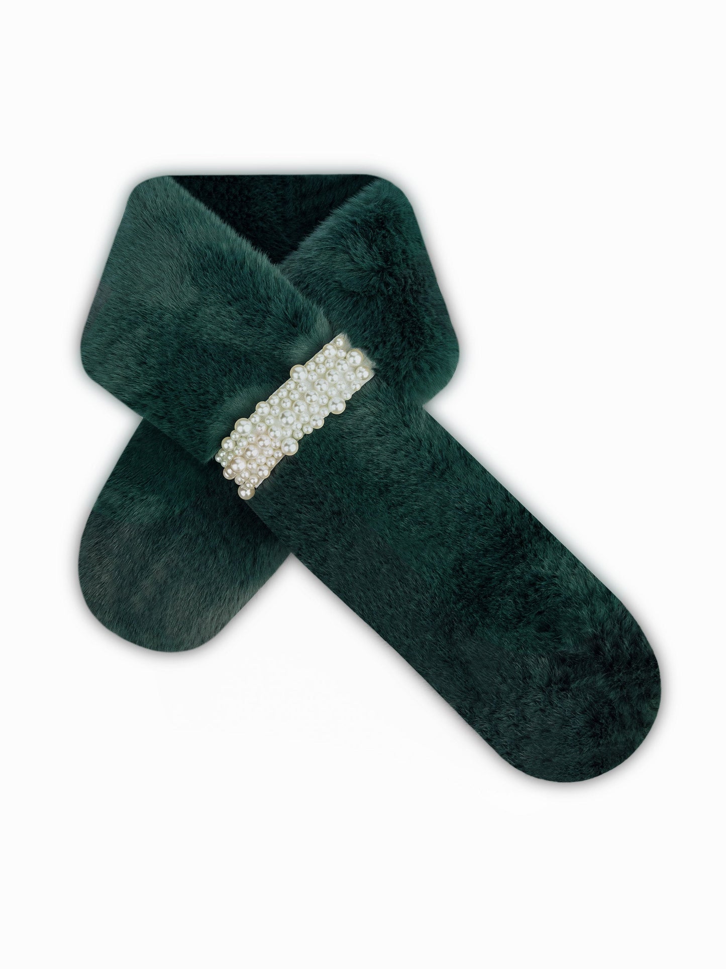 Embellished Fur Muffler