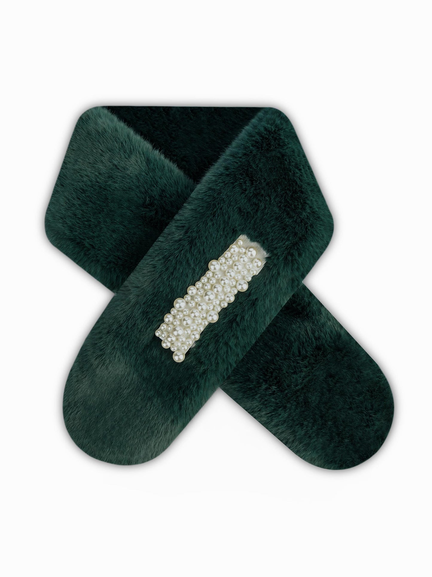 Embellished Fur Muffler