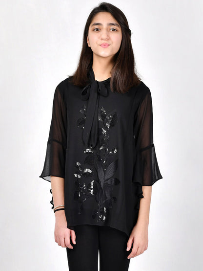 Embellished Chiffon Shirt