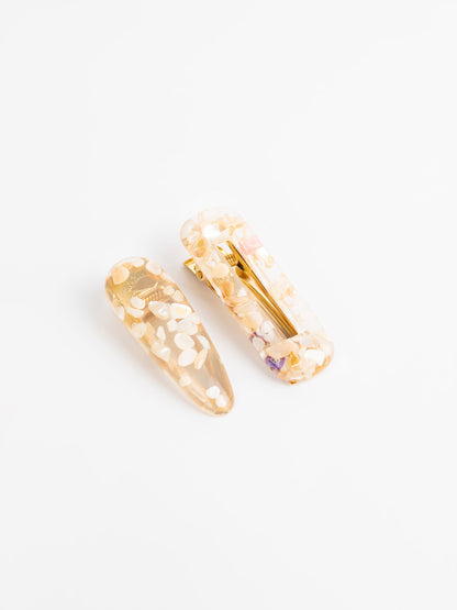 Resin Art Hair Clips