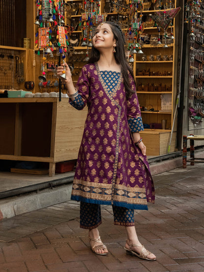2 Piece Lawn Suit-Gold Paste Print (Pret)