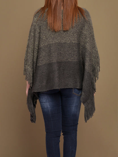 Woolen Shimmer Poncho