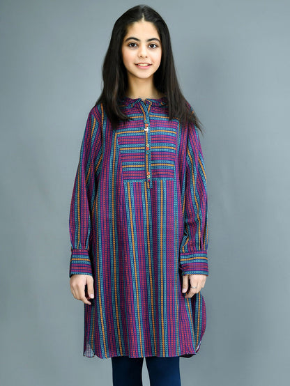 Printed Slub Khaddar Shirt