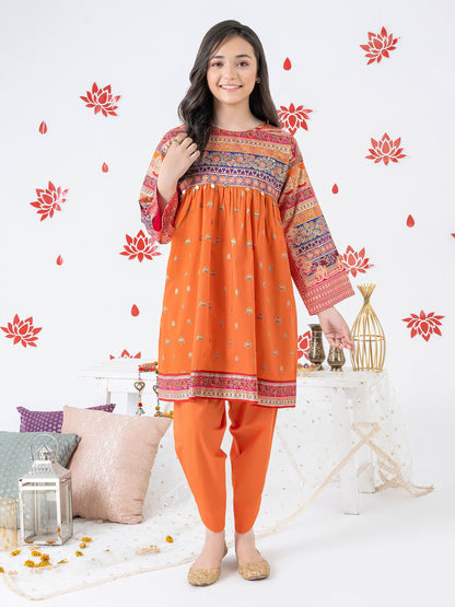 2 Piece Cambric Suit-Paste Print