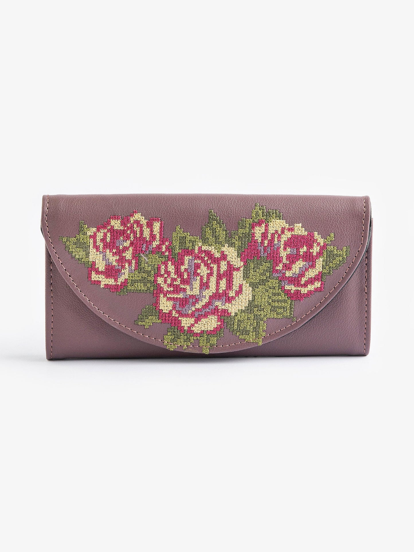 Cross Stitched Embroidered Wallet