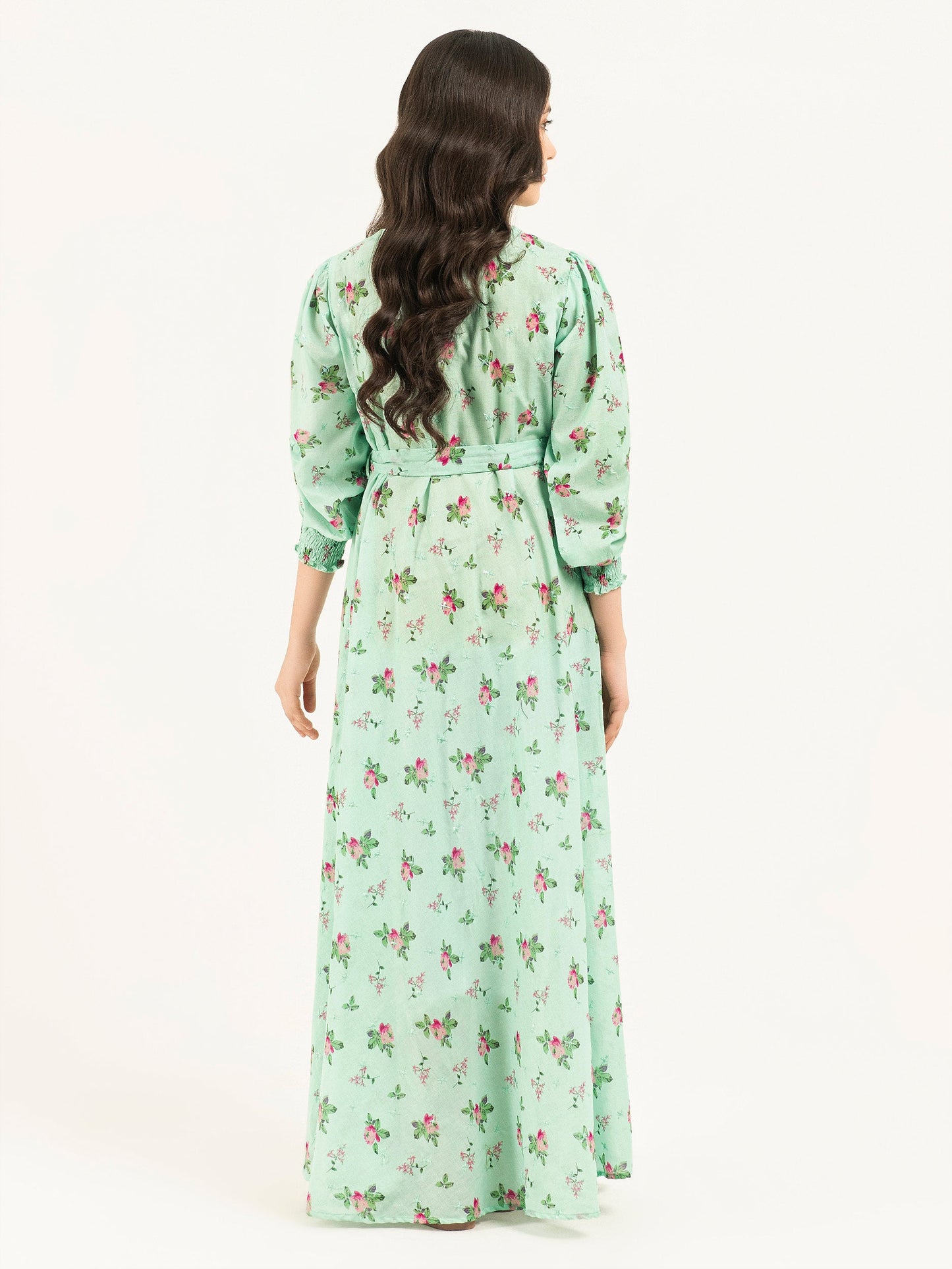 Lawn Tiered Dress-Embellished (Pret)