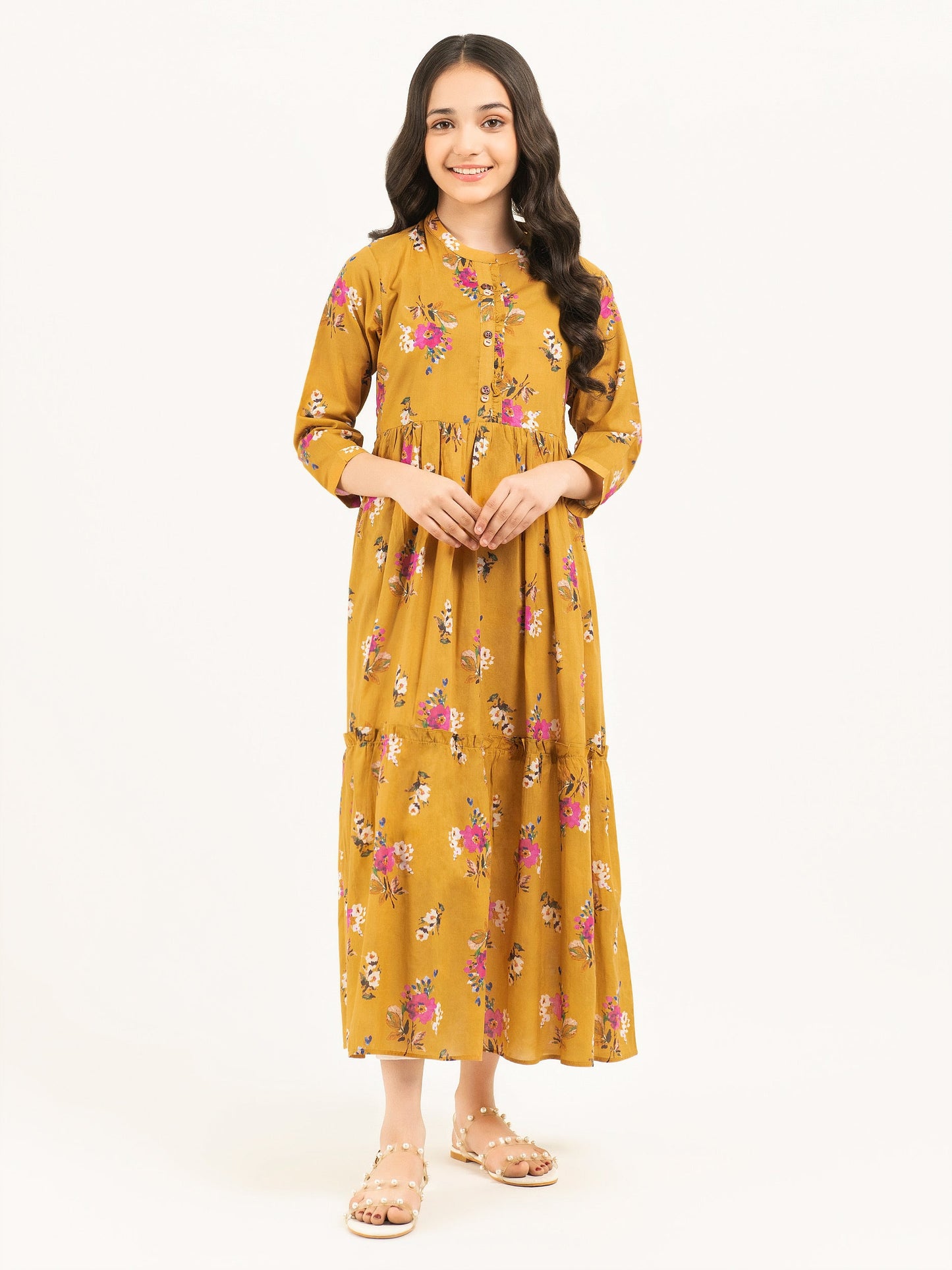 Lawn Tiered Dress-Printed (Pret)