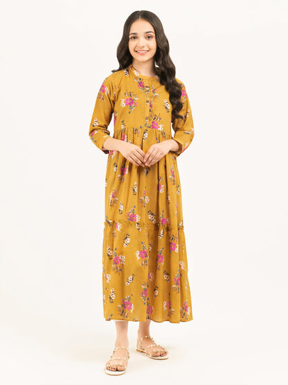Lawn Tiered Dress-Printed (Pret)