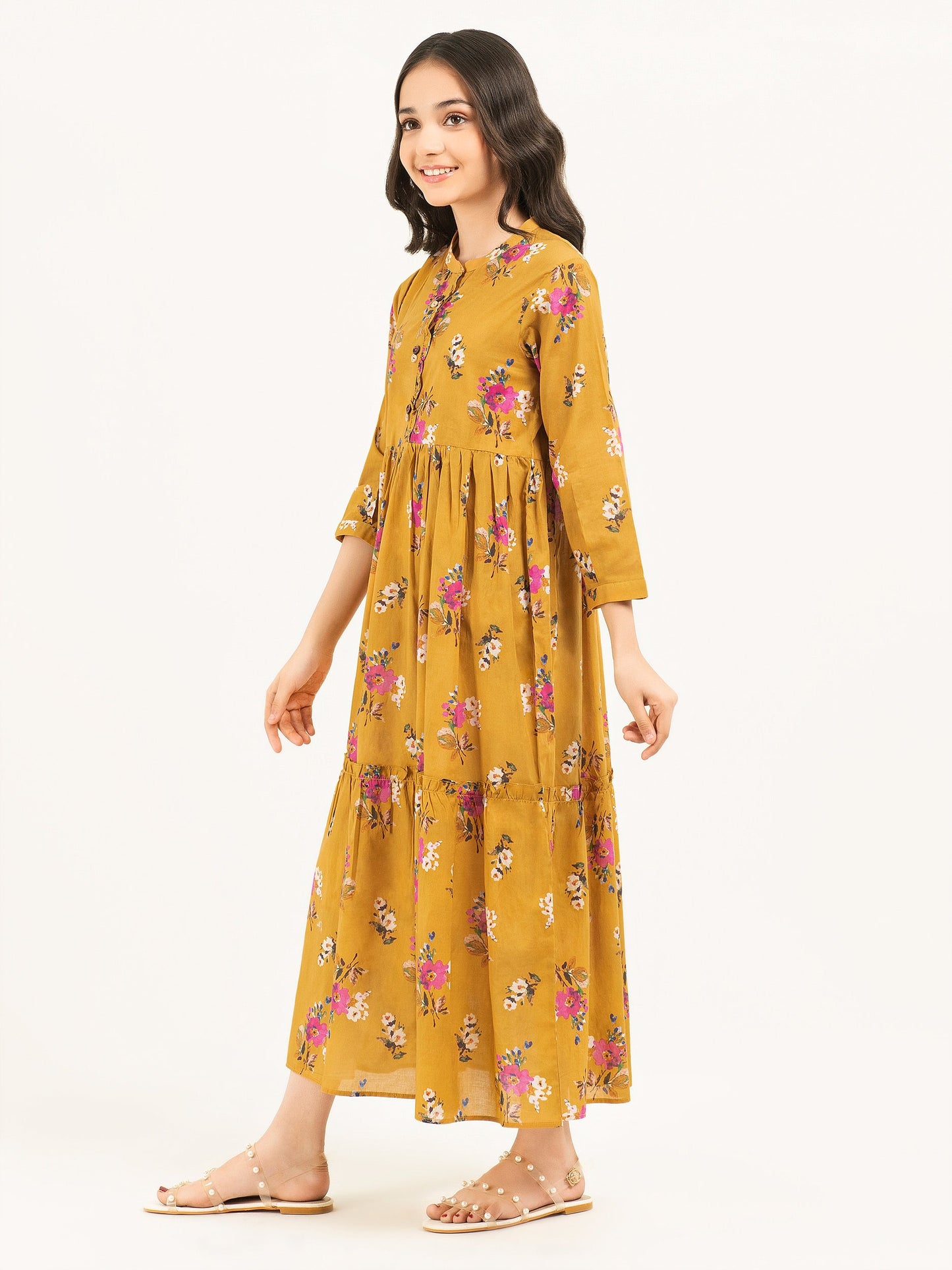 Lawn Tiered Dress-Printed (Pret)