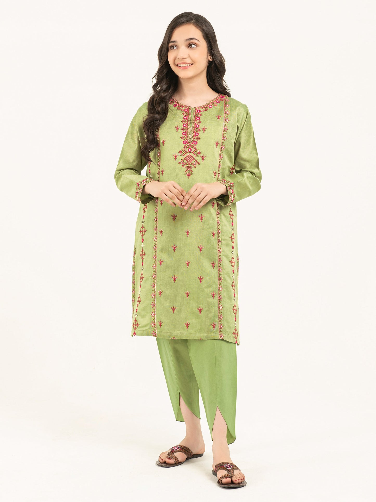 2 Piece Net Suit-Embellished (Pret)