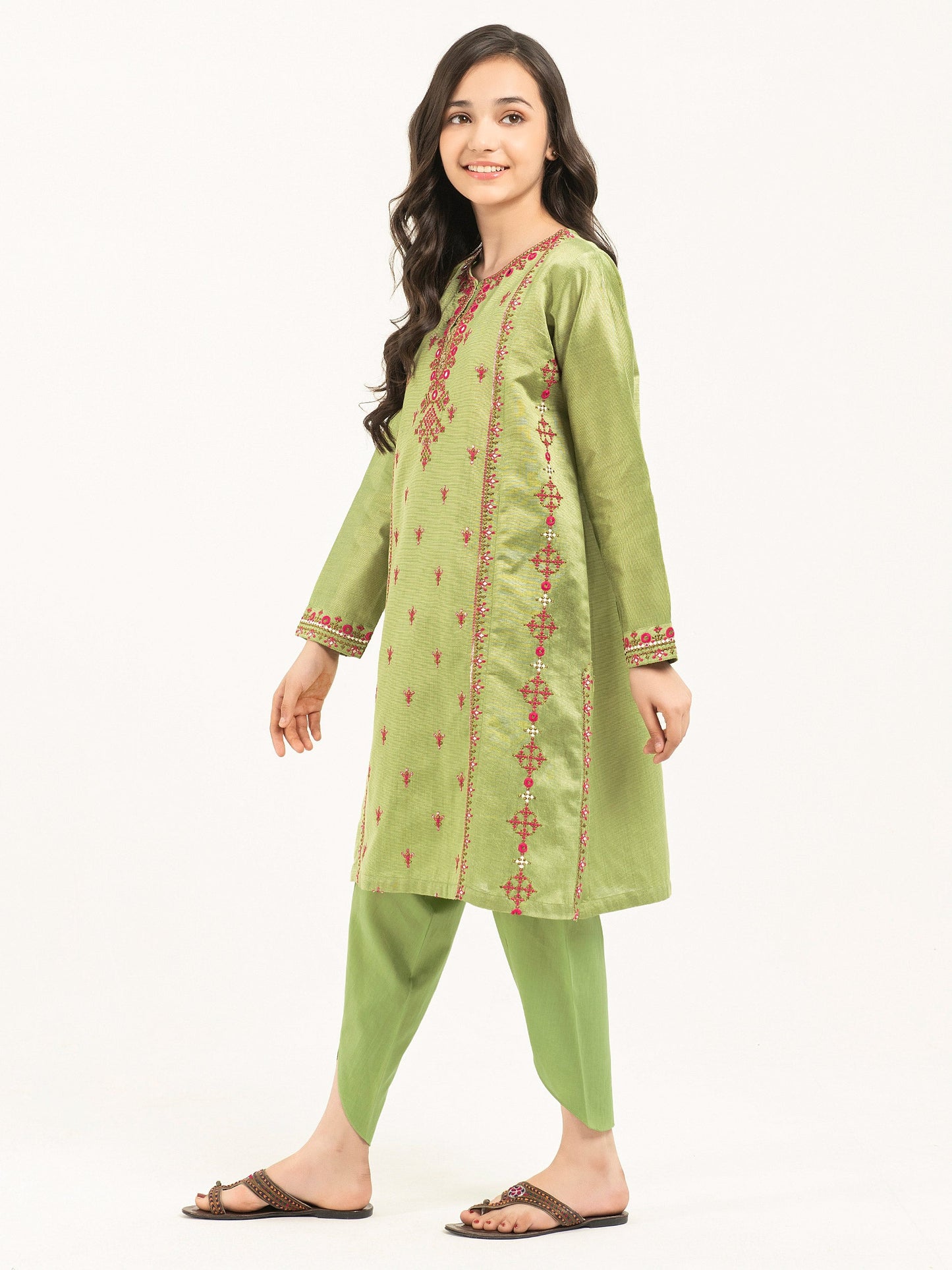 2 Piece Net Suit-Embellished (Pret)