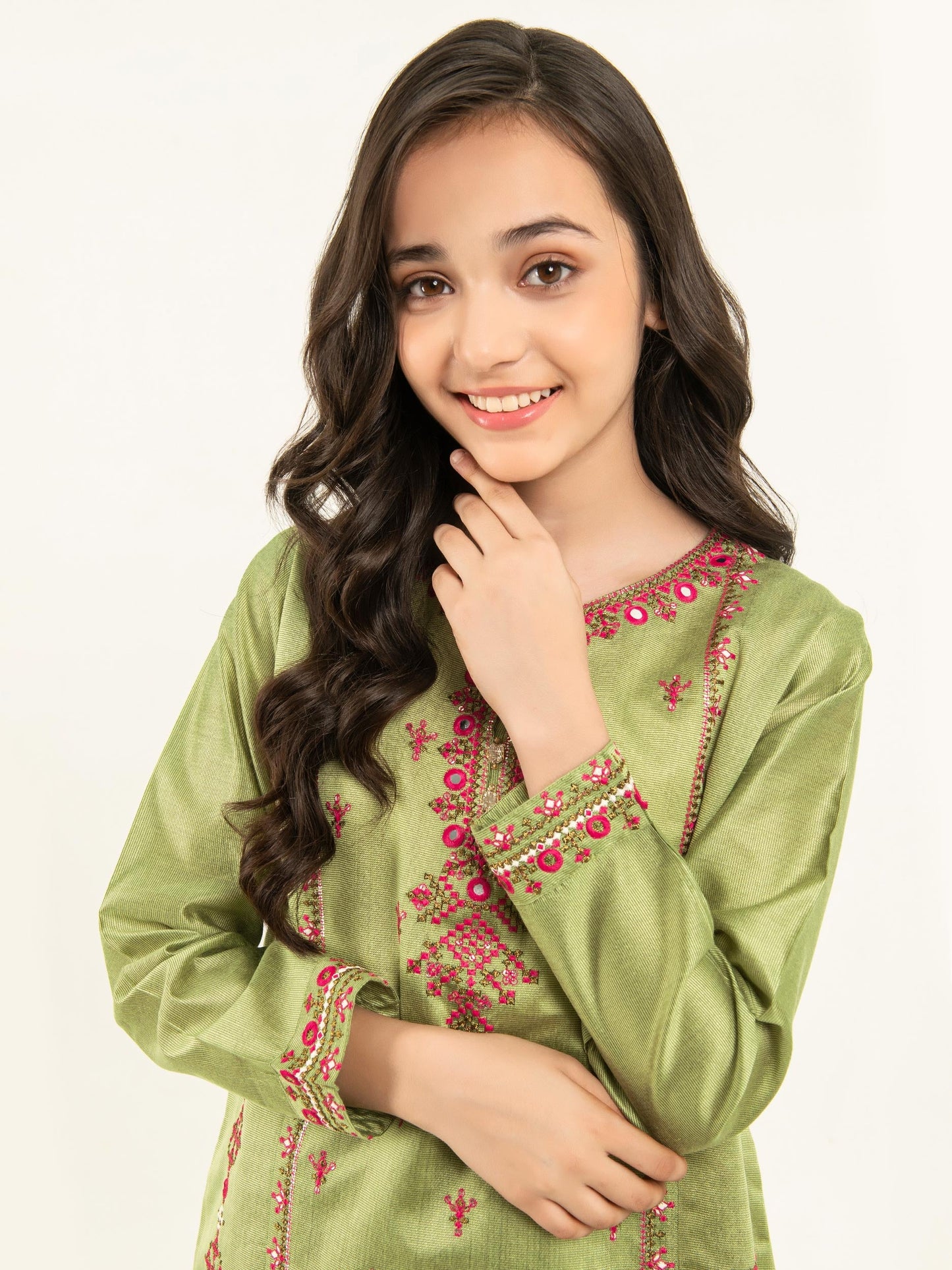 2 Piece Net Suit-Embellished (Pret)