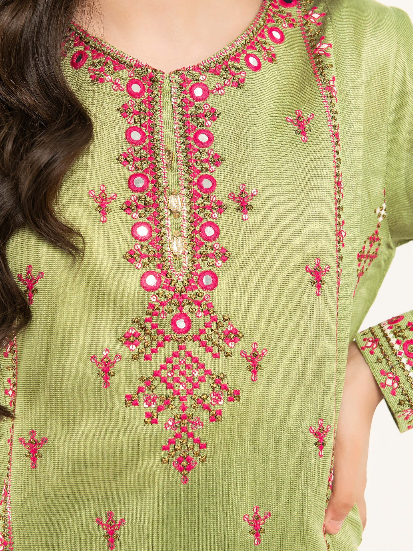 2 Piece Net Suit-Embellished (Pret)